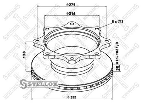 Диски Stellox задние 85-00733-SX купить,33980