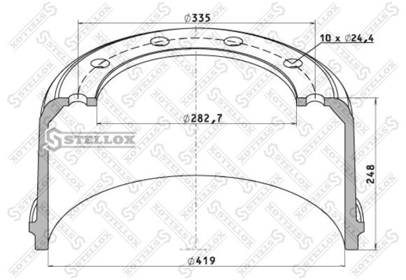 Диски Stellox задние 85-00025-SX купить,56660