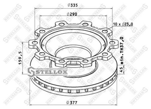 Диски Stellox передние 85-00808-SX купить,47460