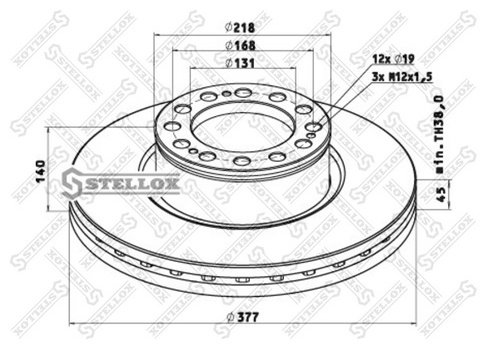 Диски Stellox передние 85-00813-SX купить,37370