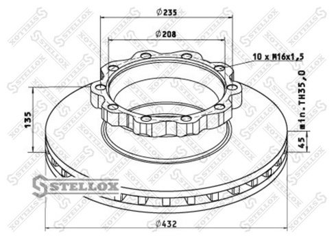 Диски Stellox передние 85-00713-SX купить,48300