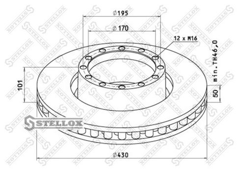 Диски Stellox передние 85-00741-SX купить,53520