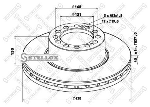 Диски Stellox передние 85-00815-SX купить,55760