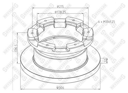Диски Stellox передние 85-00820-SX купить,34980
