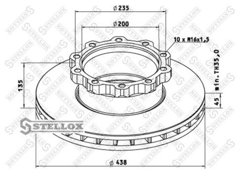 Диски Stellox передние 85-00715-SX купить,58800