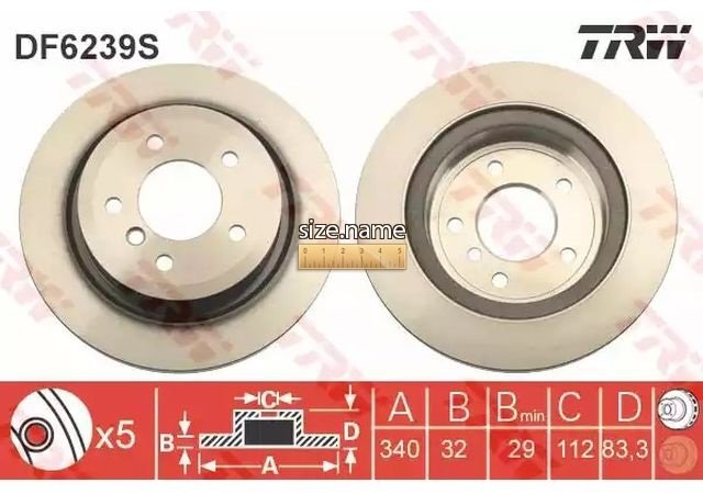 Диски TRW передние DF6239S купить,49840