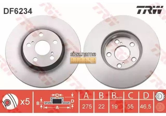 Диски TRW передние DF6234 купить,25600