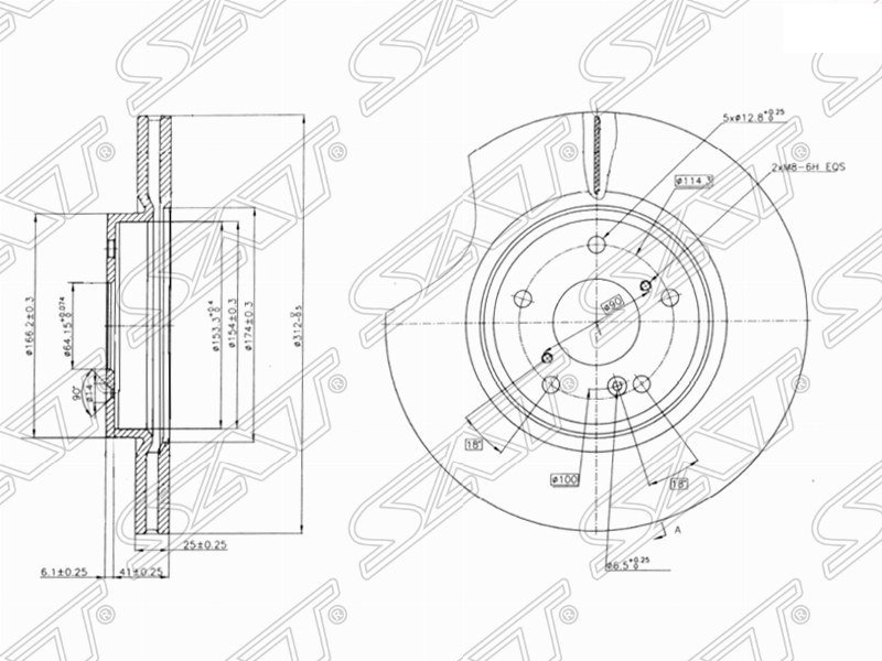 Диски SAT передние ST-45251-TLA-A00 купить,16440