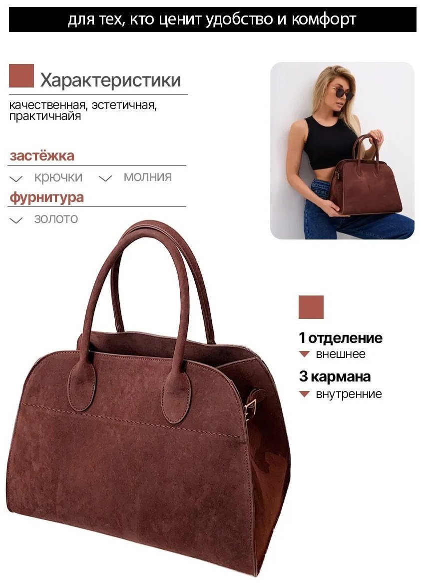 Сумка тоут экокожа коричневый купить,NaN