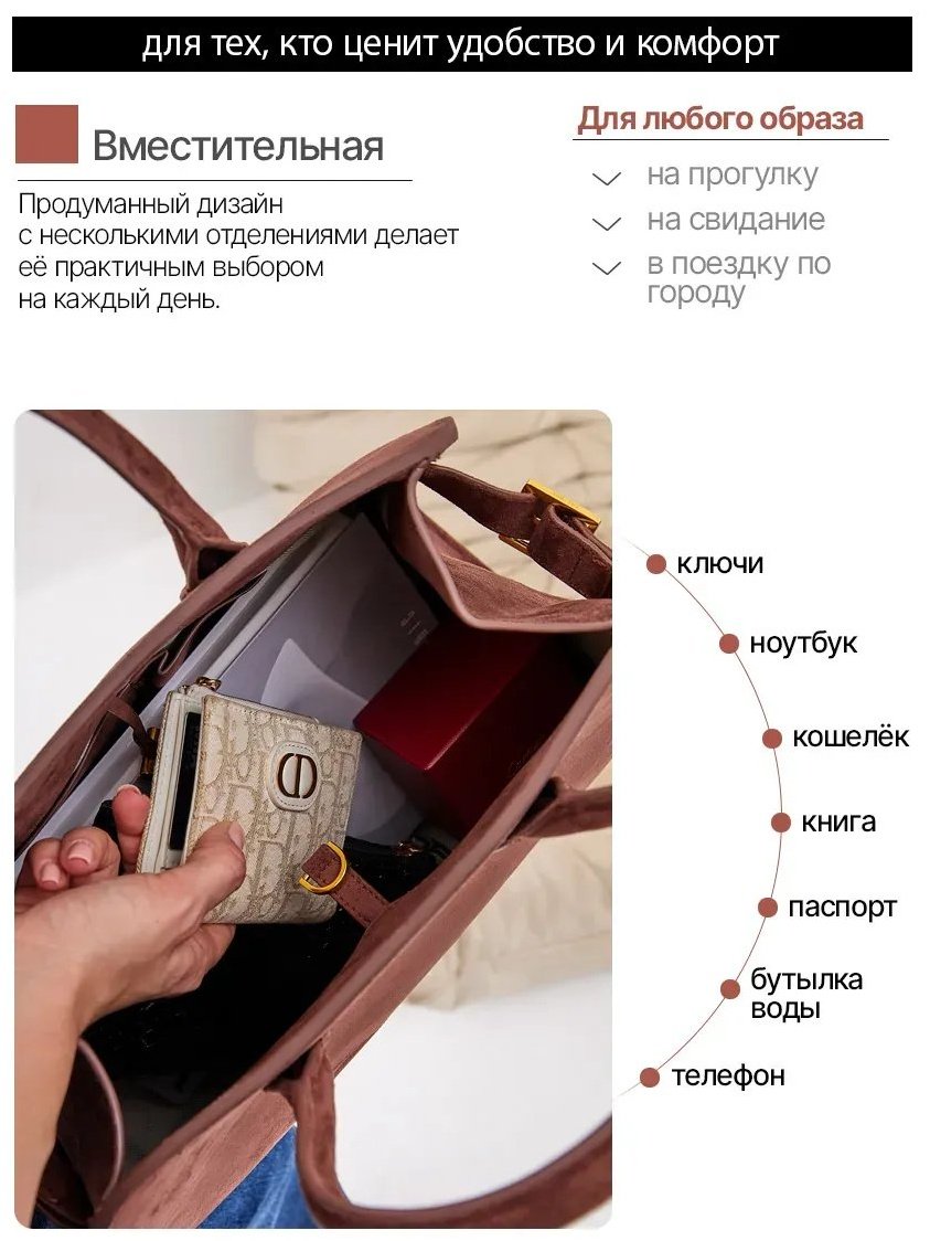 Сумка тоут экокожа коричневый купить,NaN