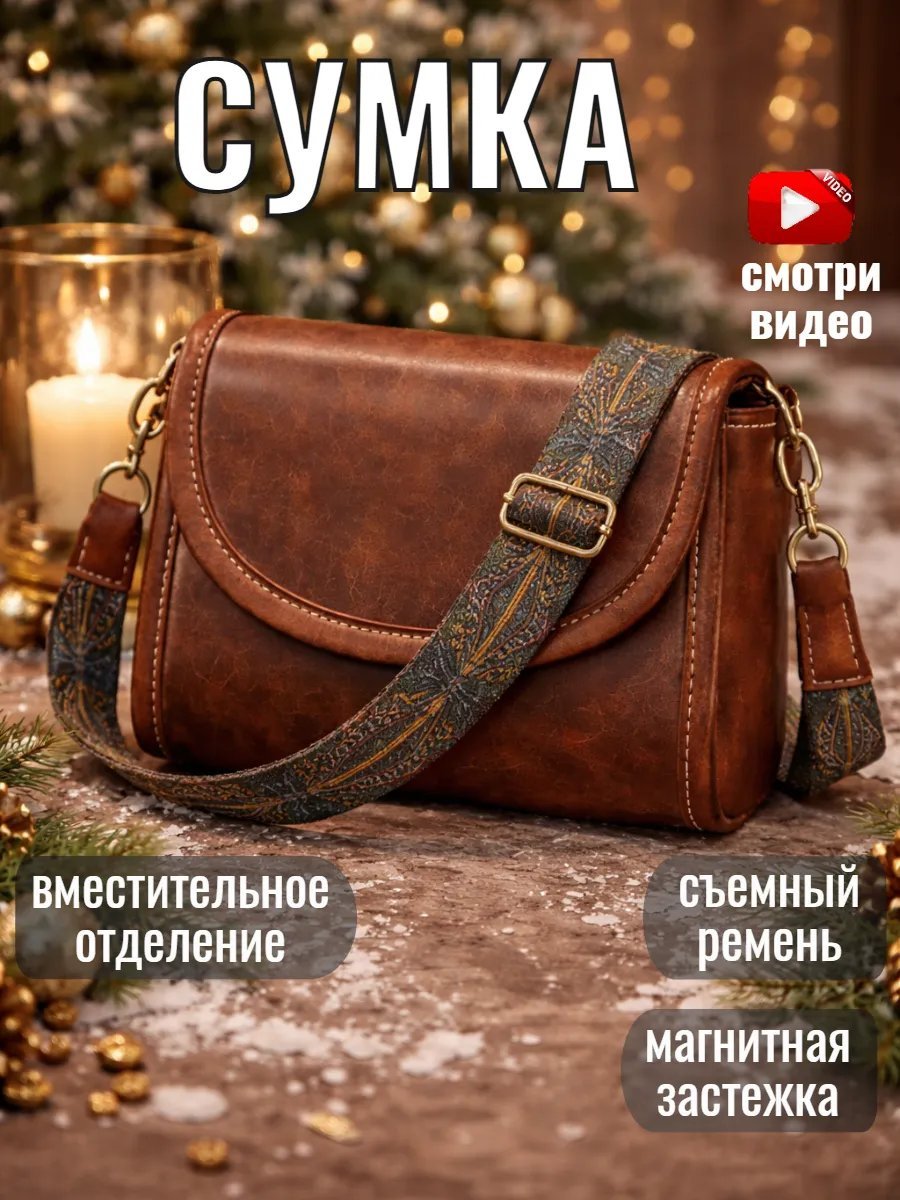 Мини-сумка Msperfumes полиуретан коричневый купить,NaN