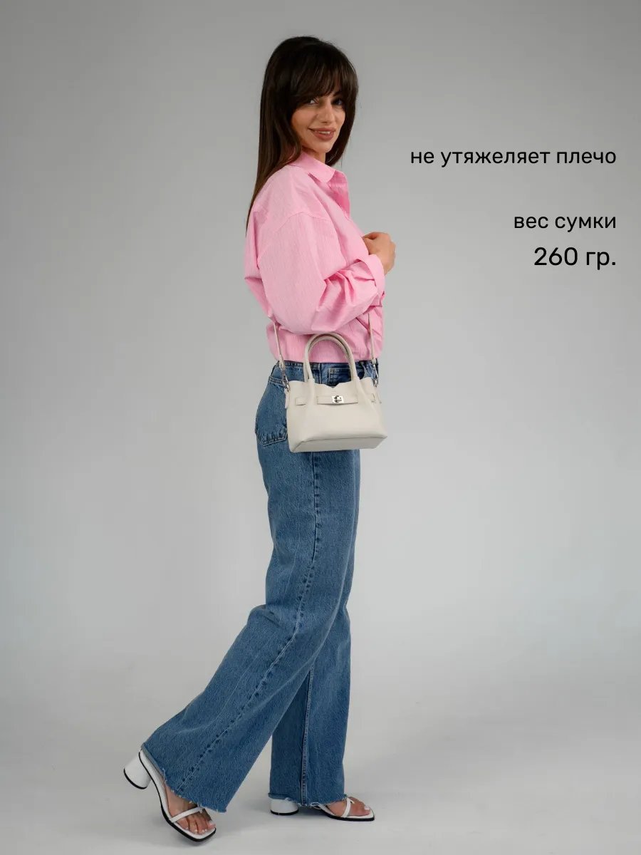 Мини-сумка J.Lene экокожа бежевый купить,NaN