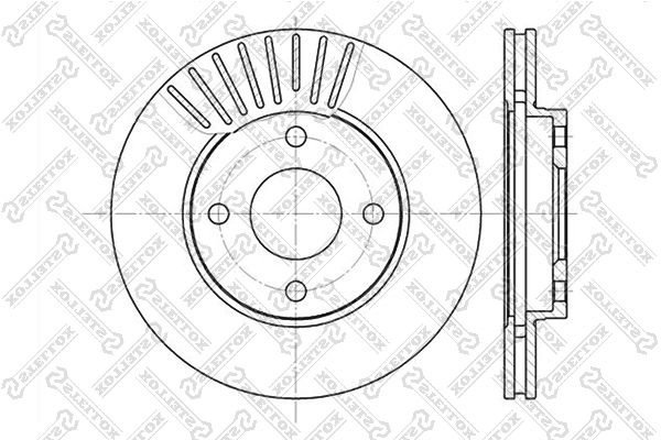 Диски Stellox передние 6020-2549V-SX купить,20090