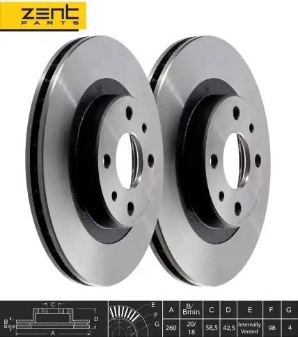 Диски ZentParts передние Z05978 купить,26150