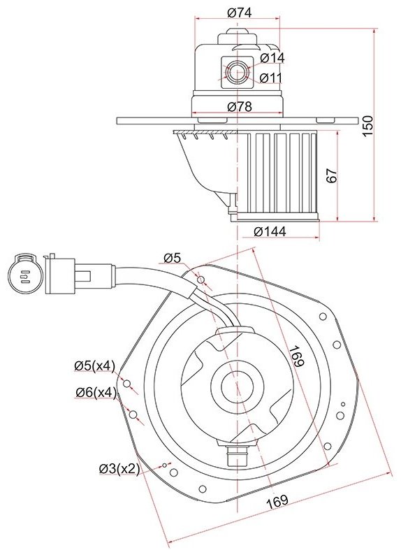 SAT вентилятор печки ST-96168699 купить,16200