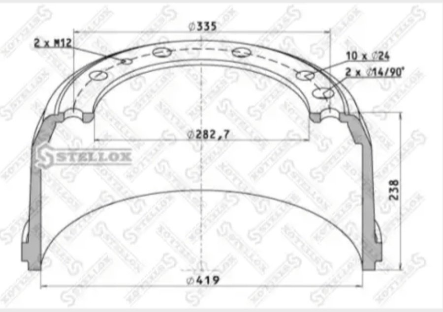 Диски Stellox задние 85-00043-SX купить,38580