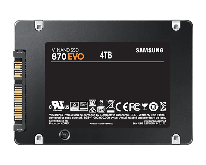 SSD накопитель Samsung 870 EVO MZ-77E4T0B/EU 4Tb черный купить,0