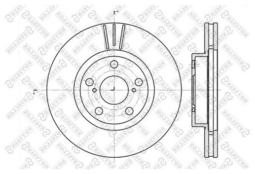 Диски Stellox передние 6020-4564V-SX купить,23800
