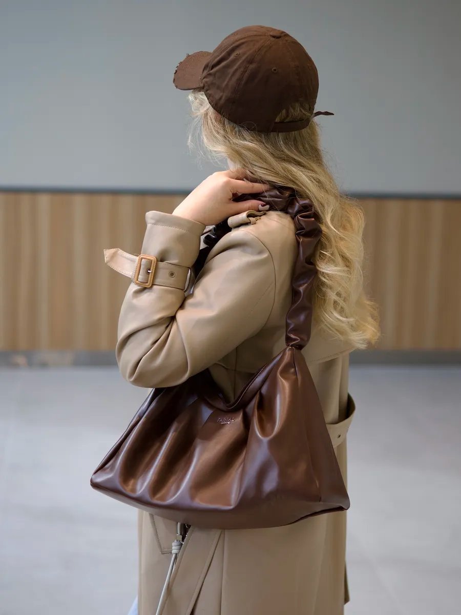 Мини-сумка FAREAL STORE экокожа коричневый купить,NaN