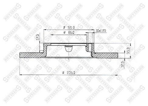 Диски Stellox передние 6020-5001-SX купить,8338