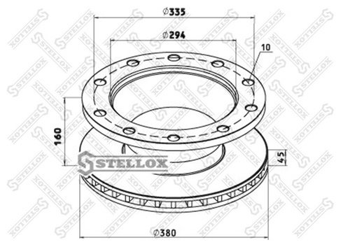 Диски Stellox передние 85-00807-SX купить,57600