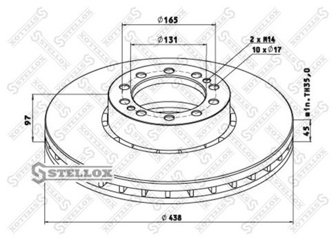 Диски Stellox передние 85-00747-SX купить,48300