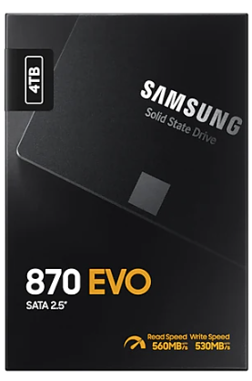 SSD накопитель Samsung 870 EVO MZ-77E4T0B/EU 4Tb черный купить,0
