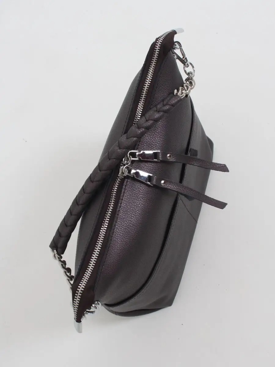 Клатч FoxesBag текстиль коричневый купить,NaN