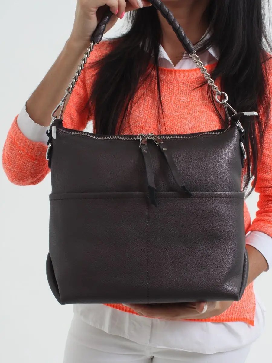 Клатч FoxesBag текстиль коричневый купить,NaN