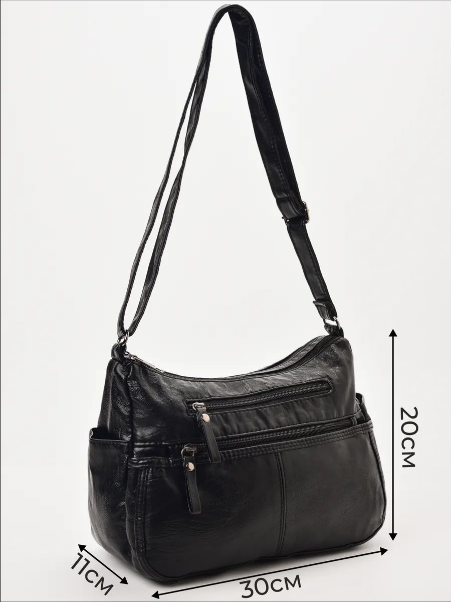 Сумка кросс-боди ToteTrend экокожа черный купить,NaN