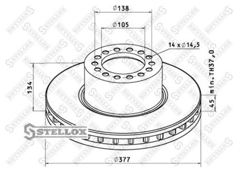Диски Stellox передние 85-00727-SX