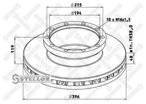 Диски Stellox передние 85-00750-SX
