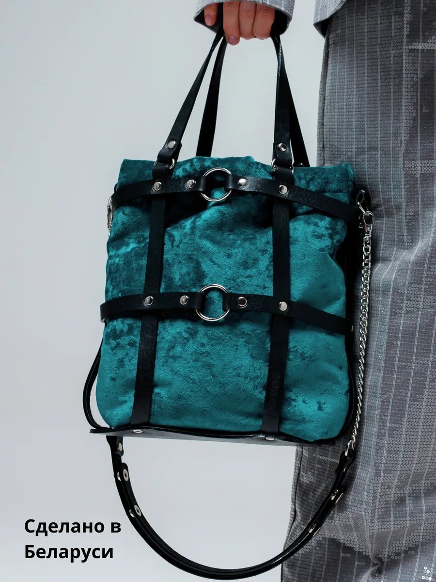 Сумка кросс-боди BECAUSE BAGS натуральная кожа зеленый купить,NaN