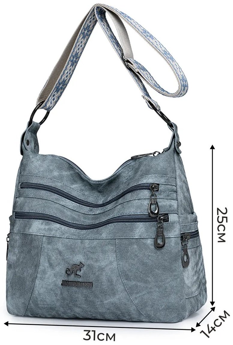 Мини-сумка ToteTrend экокожа синий купить,NaN