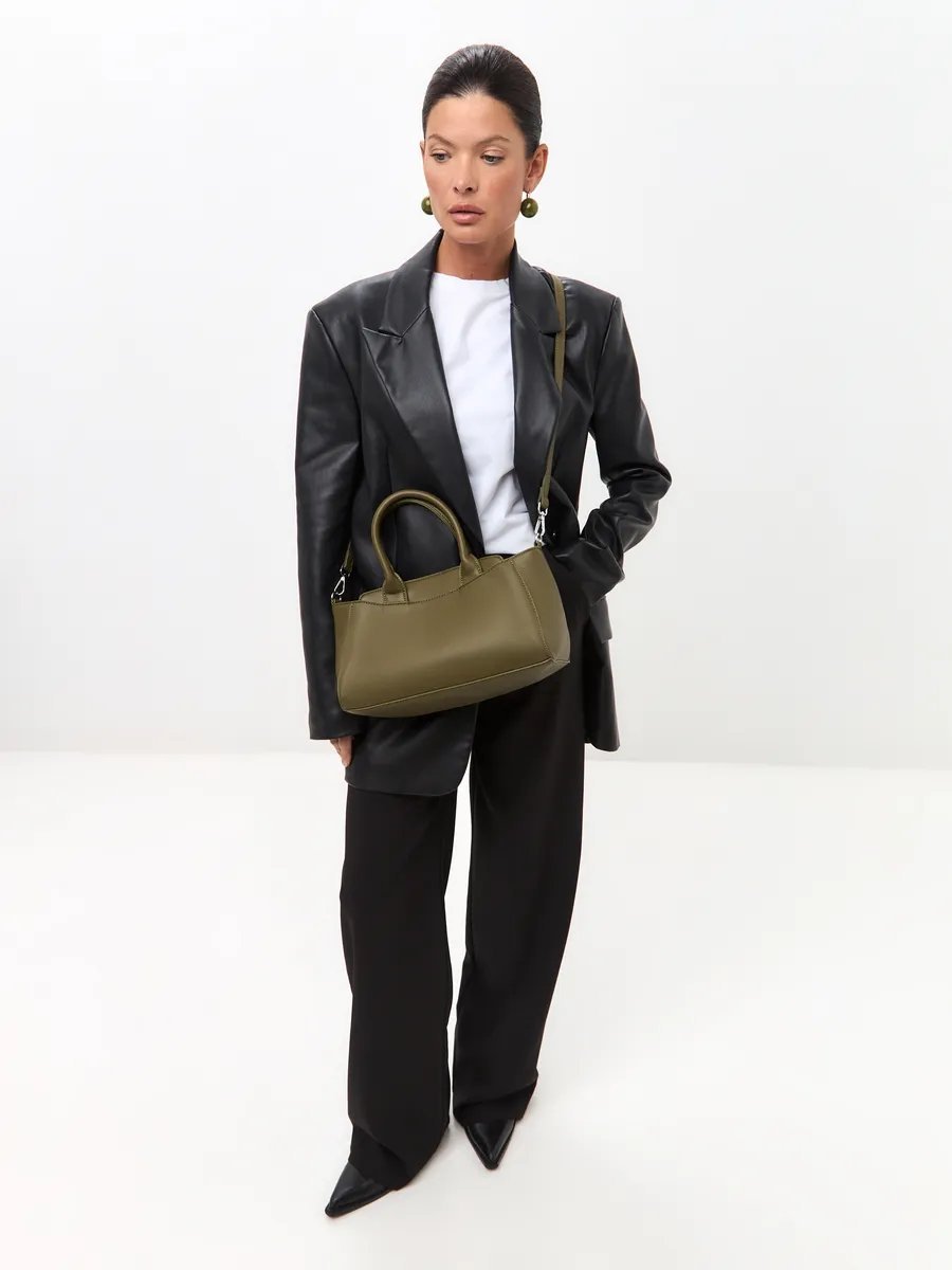 Сумка кросс-боди 2 BAGS BETTER экокожа зеленый купить,NaN