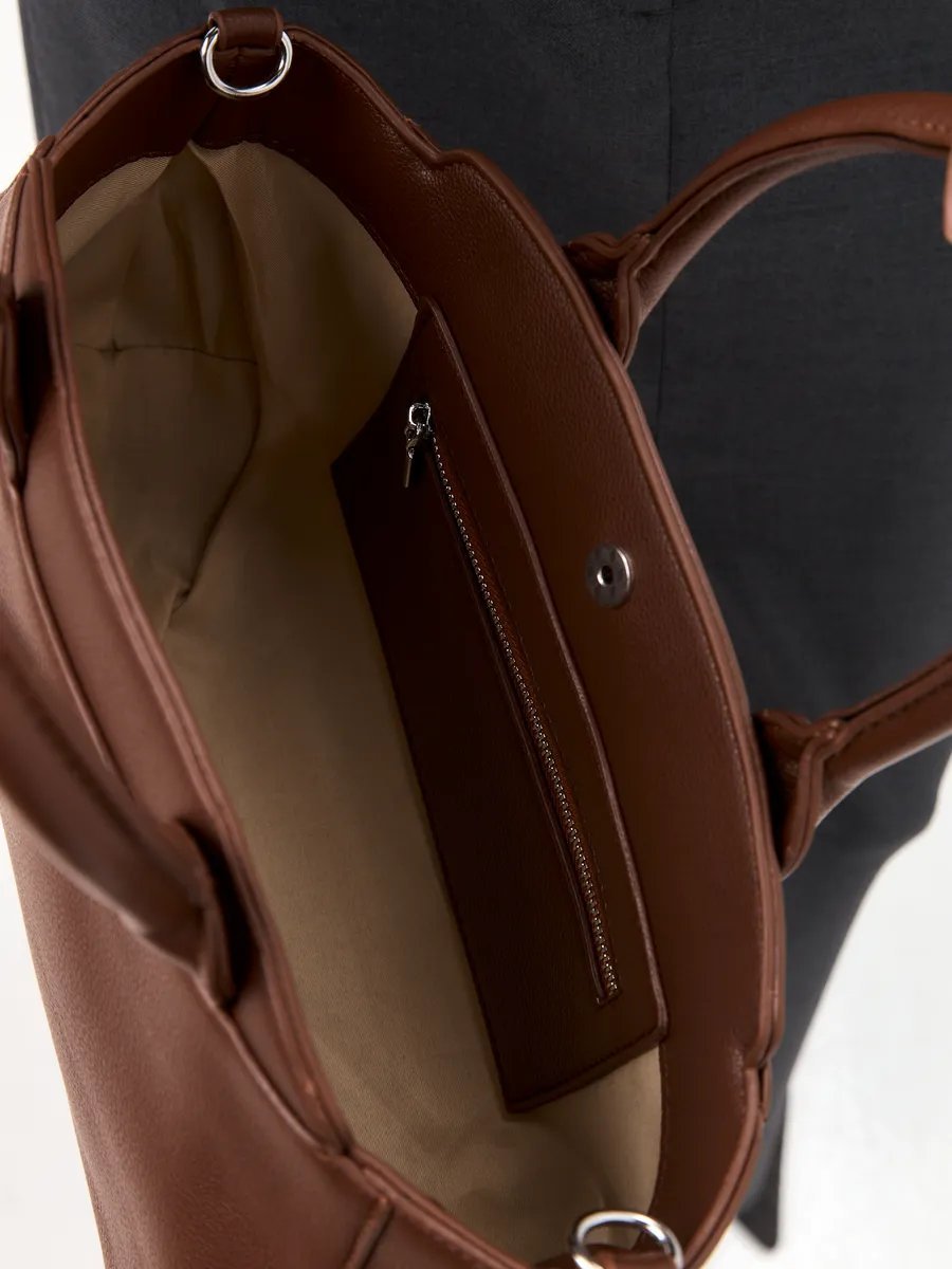 Сумка кросс-боди 2 BAGS BETTER экокожа коричневый купить,NaN