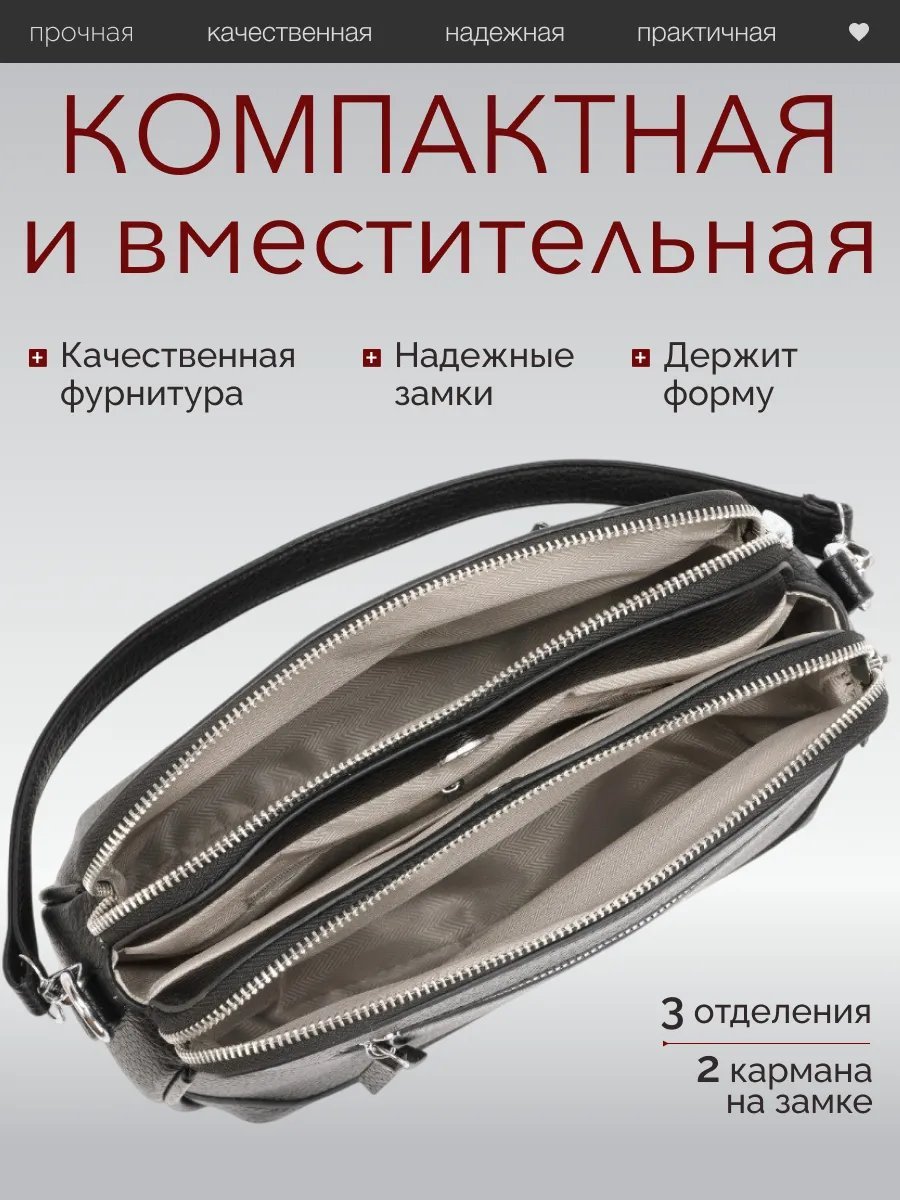 Сумка кросс-боди экокожа черный купить,NaN