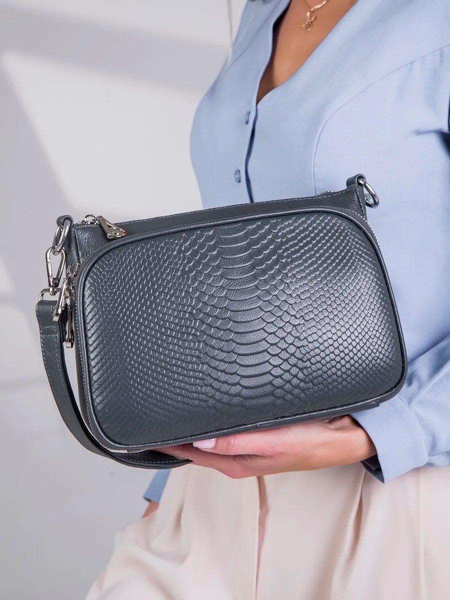 Сумка кросс-боди MATASSA натуральная кожа серый купить,NaN