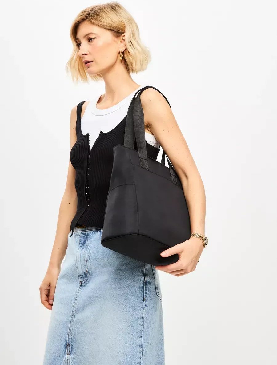 Сумка шоппер AVGUST ACCESSORIES полиэстер черный купить,NaN