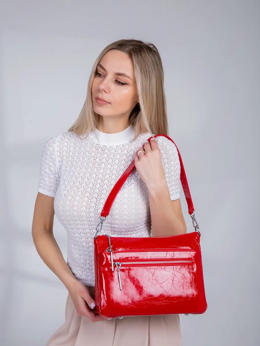 Сумка кросс-боди MATASSA натуральная кожа красный купить,NaN