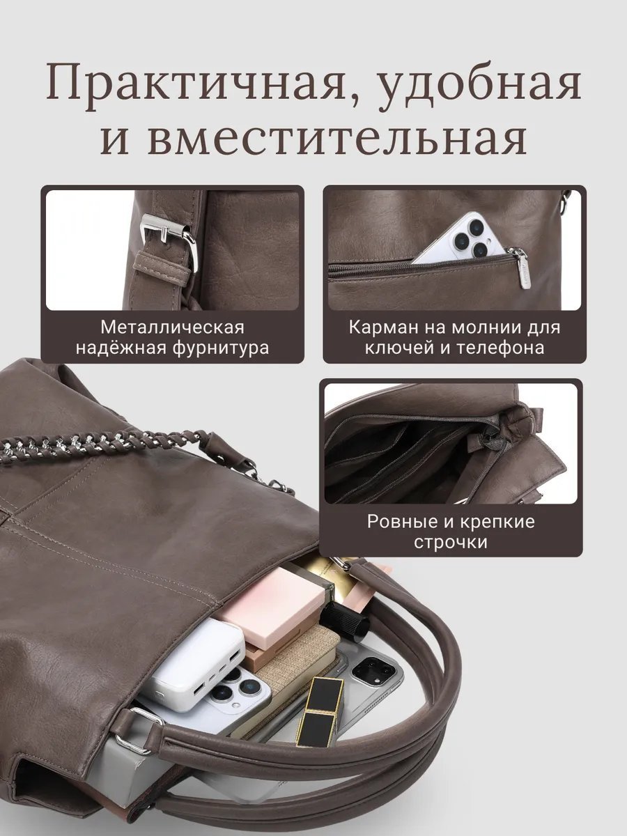 Сумка шоппер Lee-Bags экокожа желтый купить,NaN
