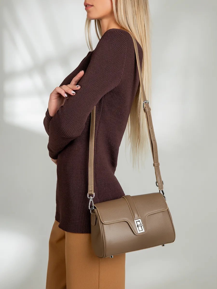 Сумка кросс-боди MATASSA натуральная кожа коричневый купить,NaN