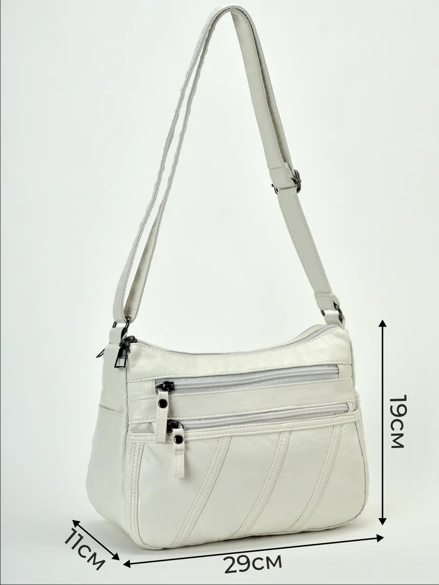 Сумка кросс-боди ToteTrend экокожа белый купить,NaN