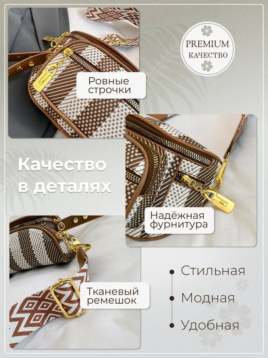 Сумка кросс-боди LisAlice экокожа белый купить,NaN