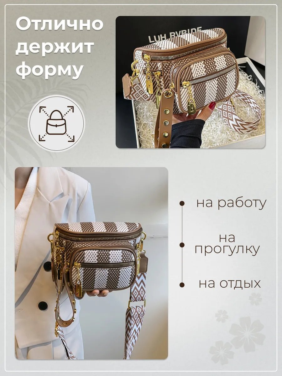 Сумка кросс-боди LisAlice экокожа белый купить,NaN