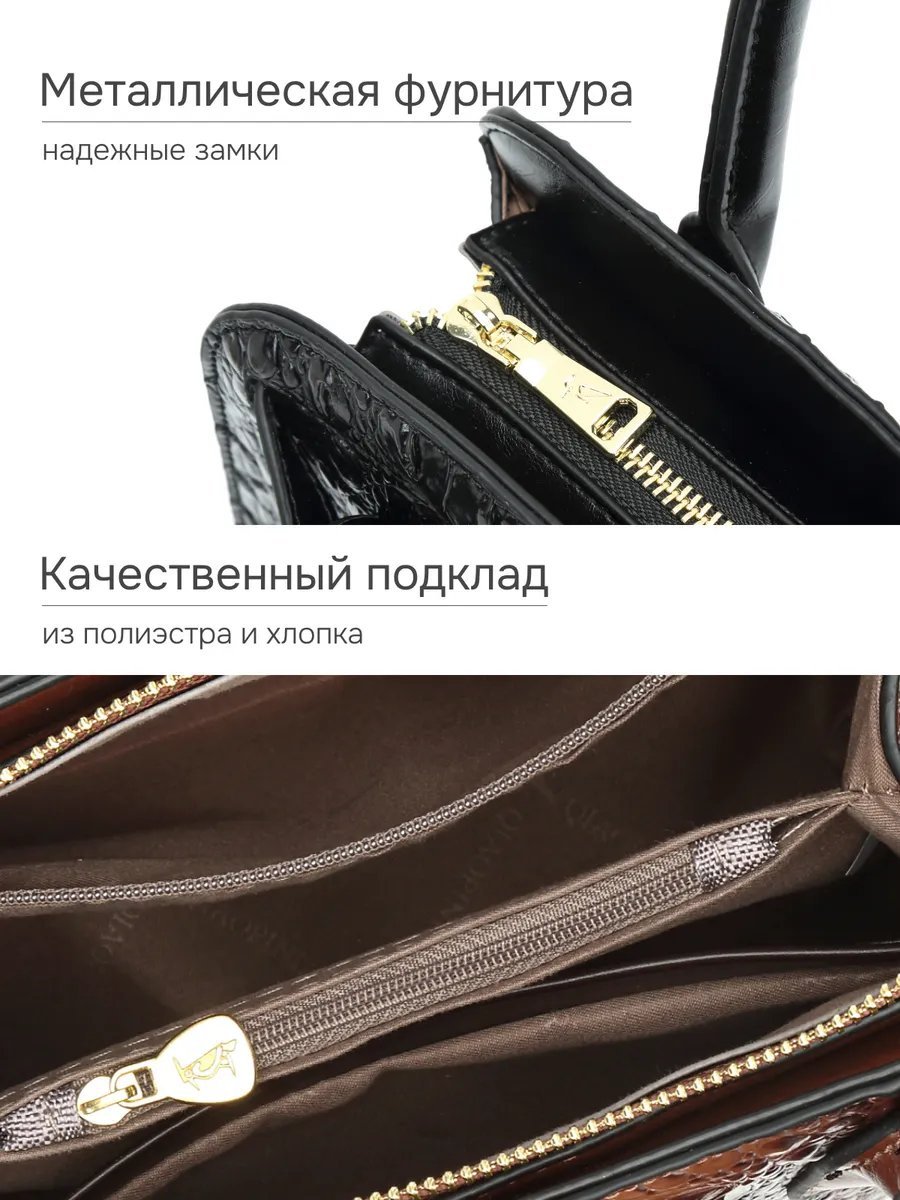 Сумка кросс-боди Personarum экокожа черный купить,NaN