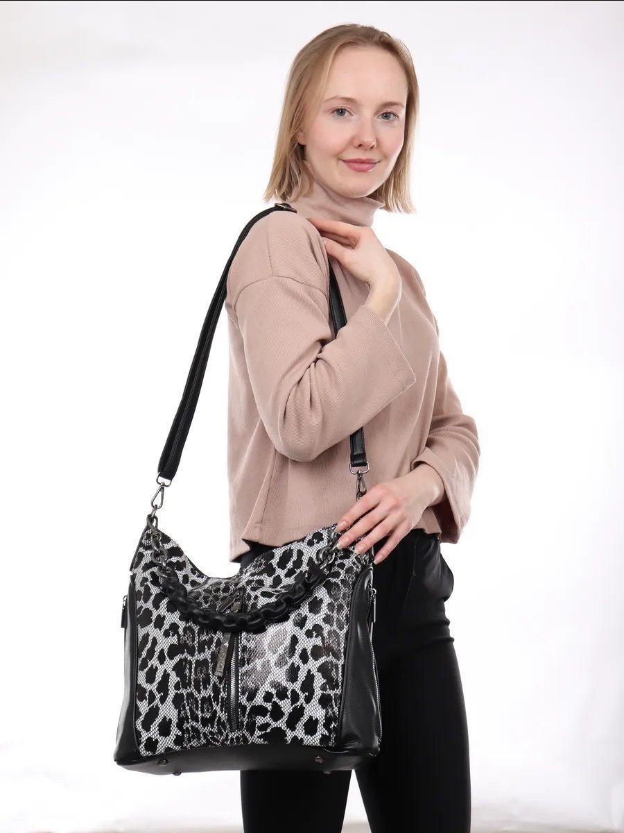 Сумка шоппер Milagelin экокожа черный купить,NaN