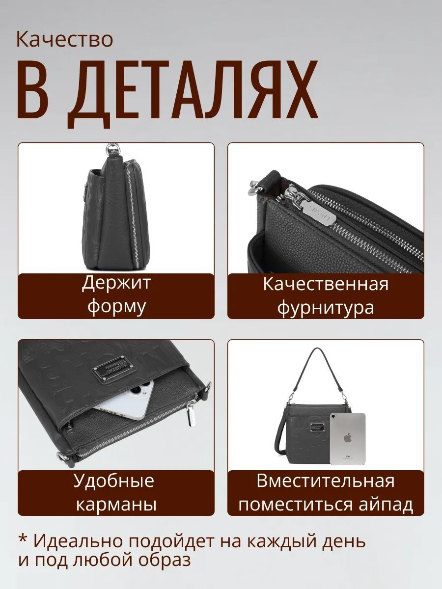 Сумка кросс-боди искусственная кожа серый купить,NaN