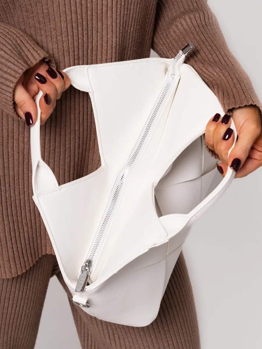 Сумка кросс-боди MiniBags экокожа белый купить,NaN