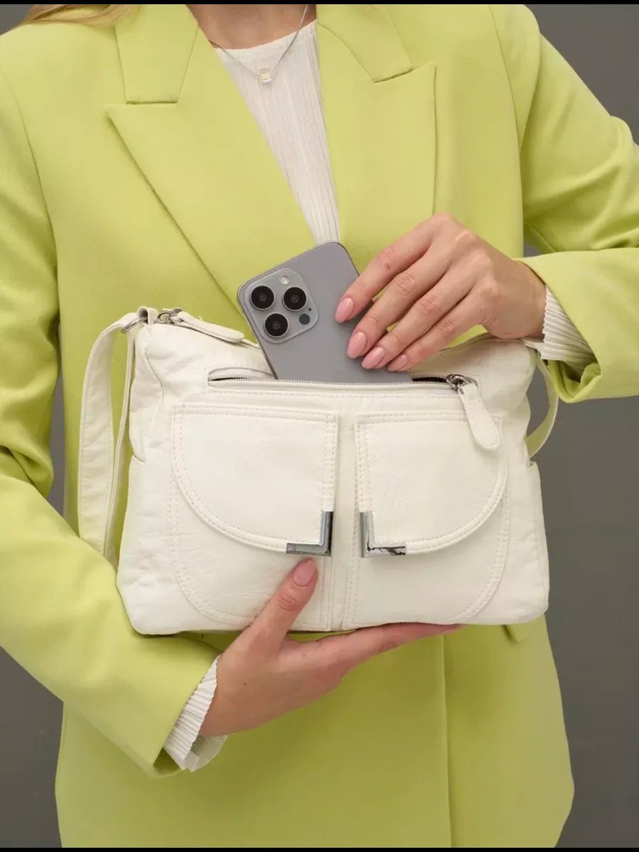 Сумка багет Lady bags экокожа белый купить,NaN